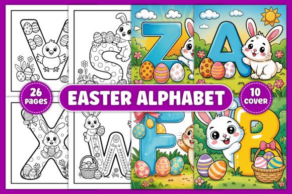 Download Easter Alphabet Coloring Pages for Kids - Alphabet coloring pages Collection