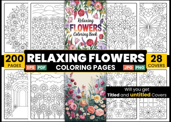 Download Relaxing Flowers Coloring Page - Flowers Collection