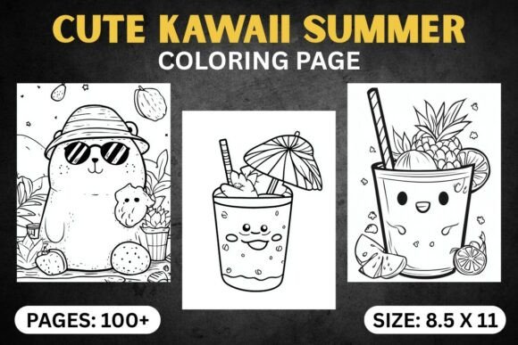 Download Cute Kawaii Summer Coloring Pages - Summer coloring Collection