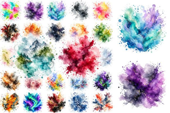 Download 100 Abstract Watercolor Splash Clipart - Abstract Collection
