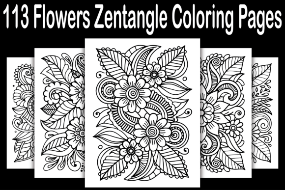 Download 113 Flowers Zentangle Coloring Pages - Flowers Collection