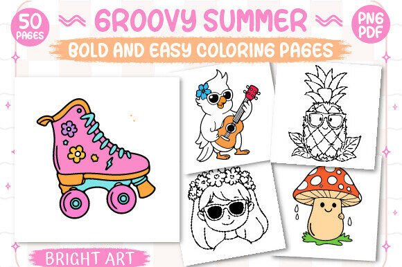 Download Groovy Summer Coloring Book - Summer coloring Collection