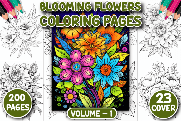 Download 200 Blooming Flowers Coloring Pages - Flowers Collection
