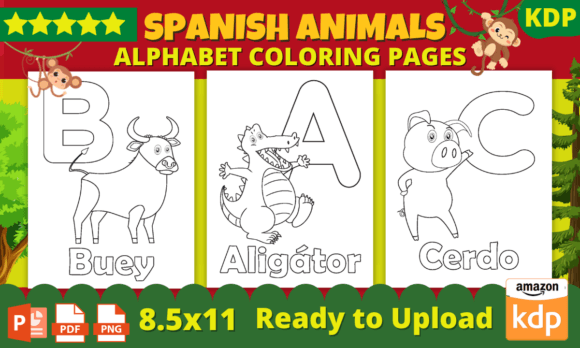Download Spanish Animals Alphabet Coloring Pages - Alphabet coloring pages Collection