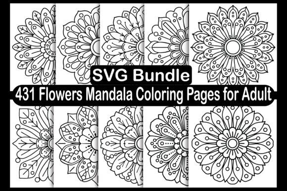 Download Flowers Mandala Coloring Pages for Adult - Flowers Collection
