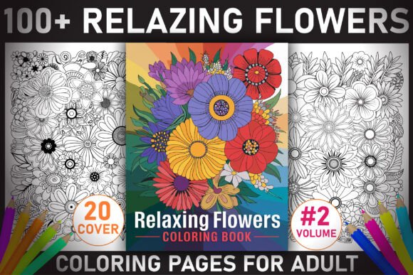 Download Relaxing Flowers: Adult Coloring Book - Flowers Collection
