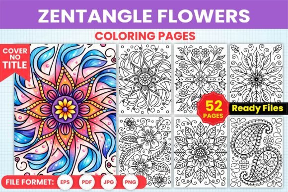 Download Zentangle Flowers Coloring Pages - Flowers Collection