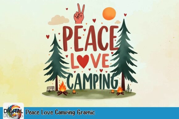 Download Peace Love Camping Graphic - Graphic Collection