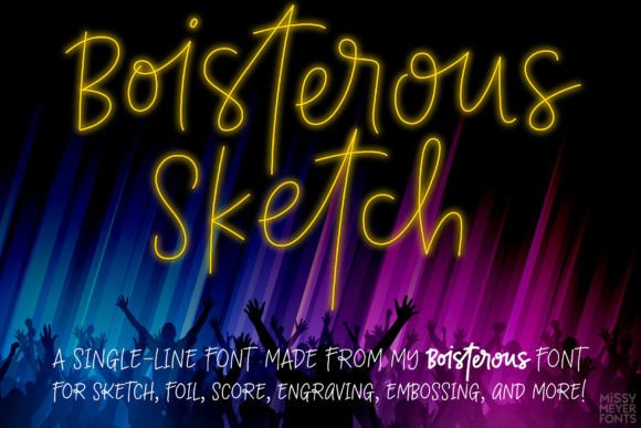 Download Boisterous Sketch (single Line) - Premium Resources