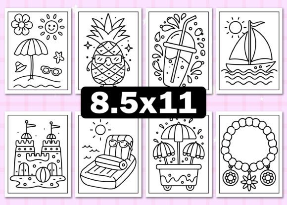 Download Retro Summer Coloring Pages for Adults - Summer coloring Collection